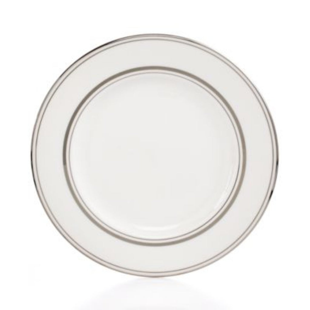 KATE SPADE Library Lane Platinum Bread Butter, Salad, and Dinner Plate - Skyline Home Collection