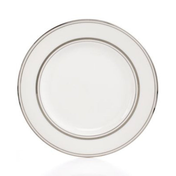 KATE SPADE Library Lane Platinum Bread Butter, Salad, and Dinner Plate - Skyline Home Collection