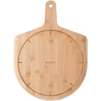 BergHOFF LEO Premium 18/10 Stainless steel Set of 2 pcs, Pizza Serving Set of Cutter and Bamboo Shovel, Mint & Natural, Soft-grip handle, Multifunctional shovel, Integrated grid lines, Portion control - Skyline Home Collection