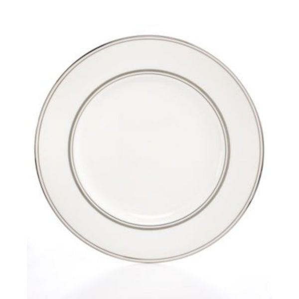 KATE SPADE Library Lane Platinum Bread Butter, Salad, and Dinner Plate - Skyline Home Collection