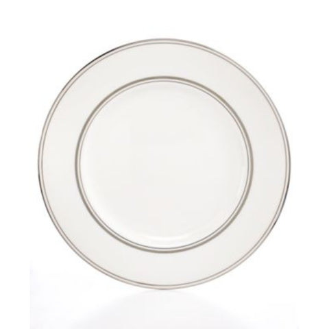 KATE SPADE Library Lane Platinum Bread Butter, Salad, and Dinner Plate - Skyline Home Collection