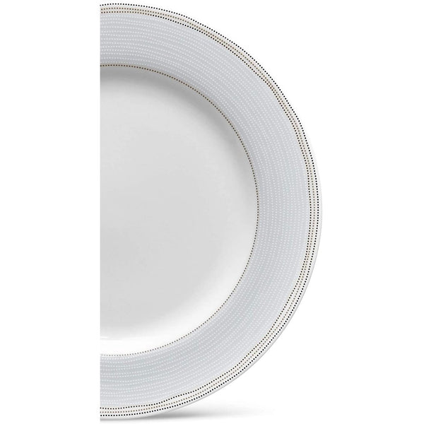 Noritake Linen Road Dinner Plate, 10 1/2" in White - Skyline Home Collection