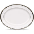 Noritake Austin Platinum Oval Platter, 14-Inch - Skyline Home Collection