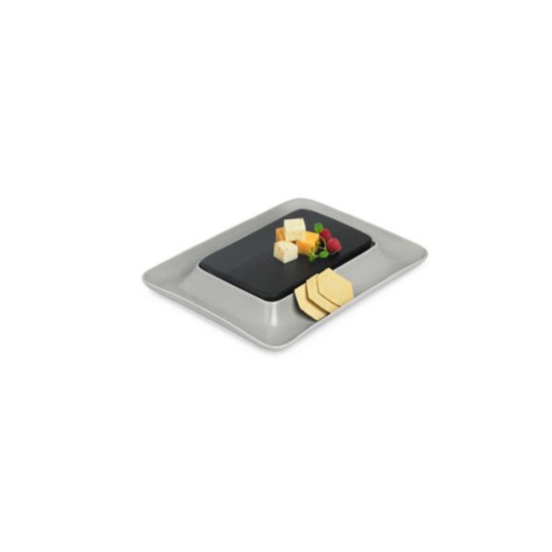 Hotel Collection Modern Wood Stone Cheese Cracker Wood - Skyline Home Collection