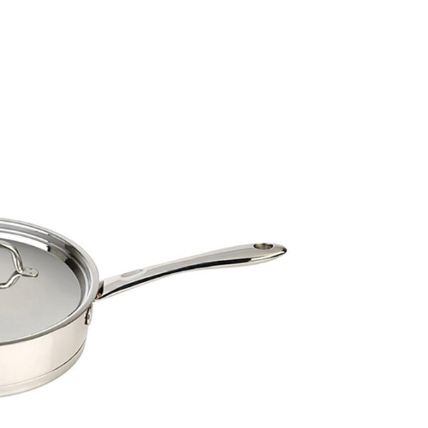 BergHOFF Collect N' Cook 18/10 Stainless Steel Deep Skillet with Lid, Silver - Skyline Home Collection