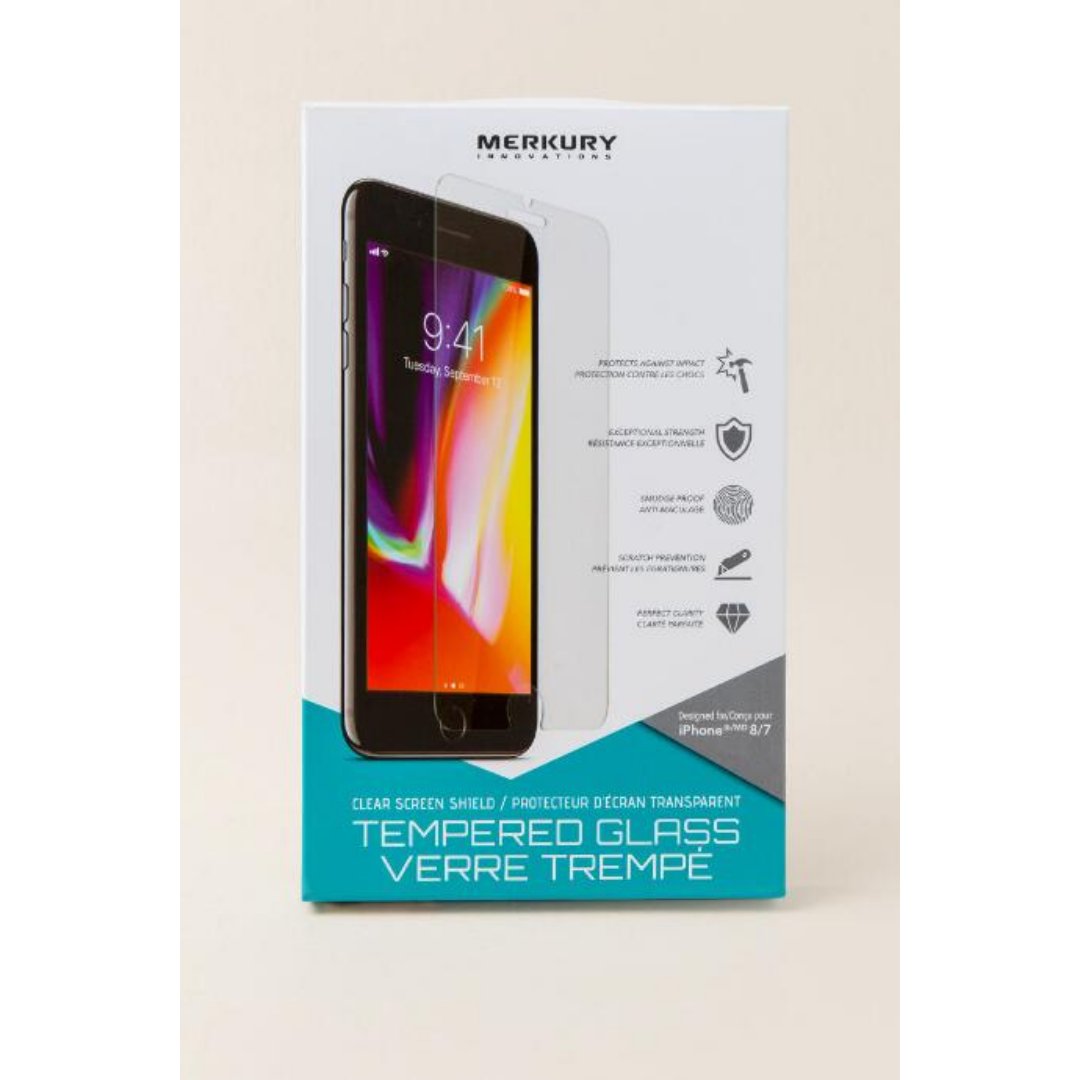 Merkury Innovations Clear Tempered Glass Phone Screen Shield - Skyline Home Collection