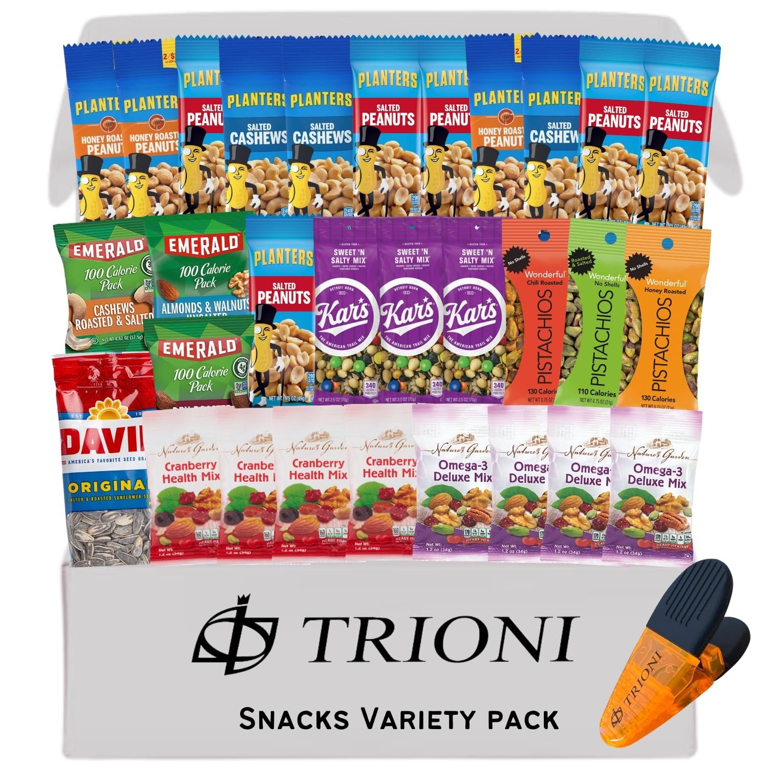 Snacks Variety Pack for Adults - Healthy Snack Bag Care Package - Bulk Assortment (34 Pack)