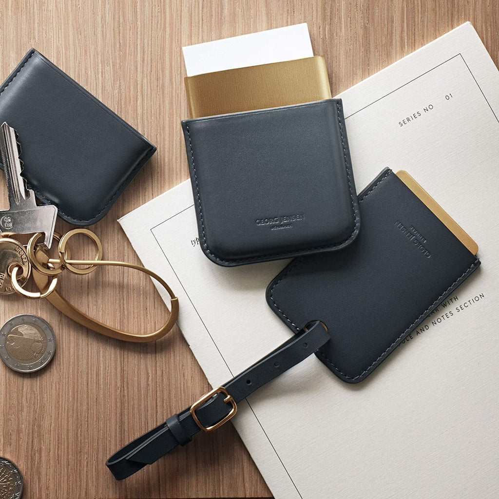 Georg Jensen Women's Shades Leather Travel Tag - Grey - TRIONI Treats