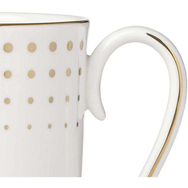 Lenox Golden Waterfall Mug, White - Skyline Home Collection